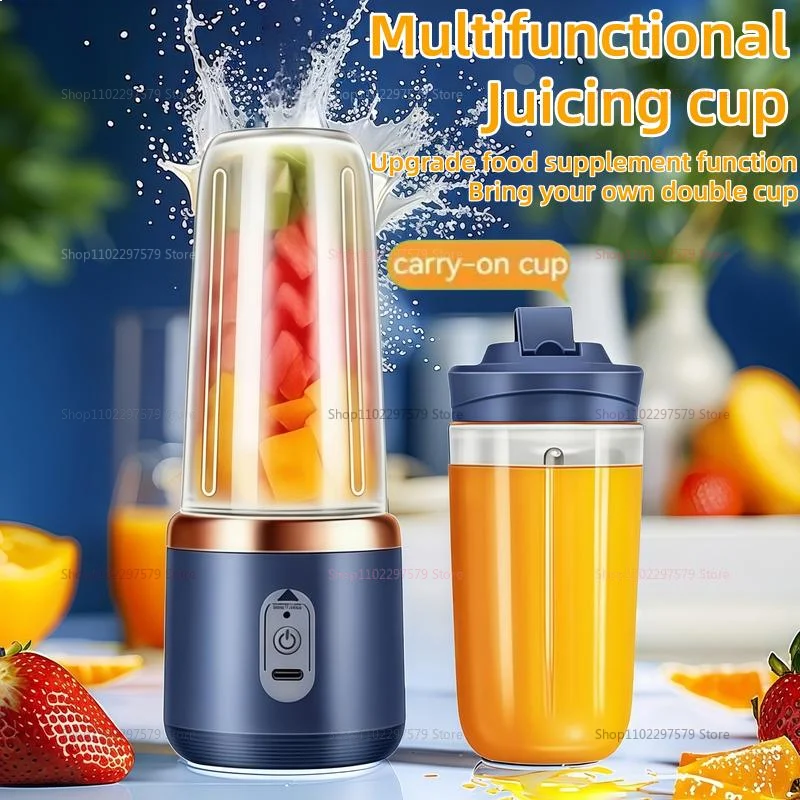 Double Cup Mini Juicer Blender